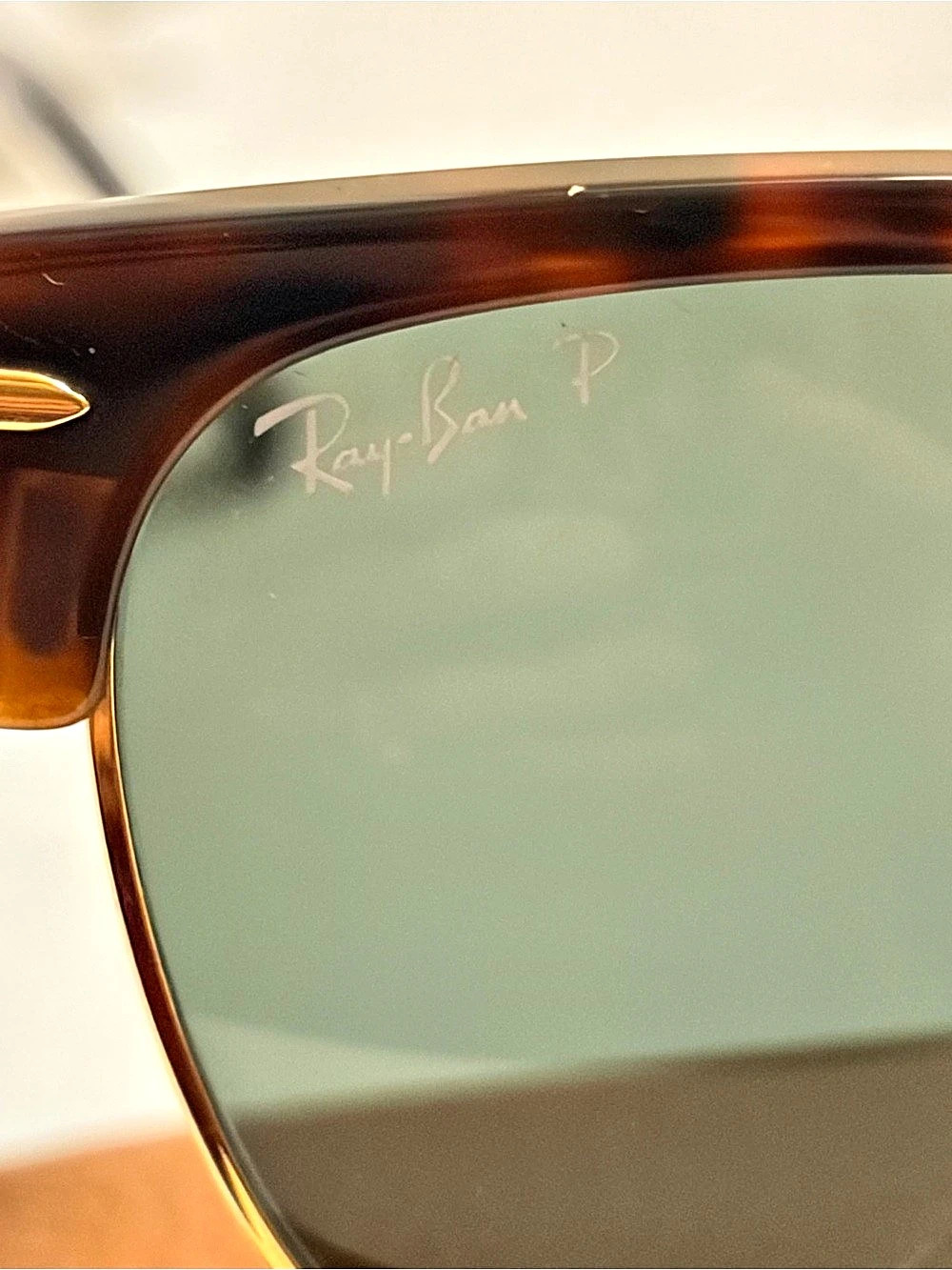 Ray-Ban Clubmaster Classic Clubmaster Sunglasses in Brown & Green Like New - Picture 8 of 15